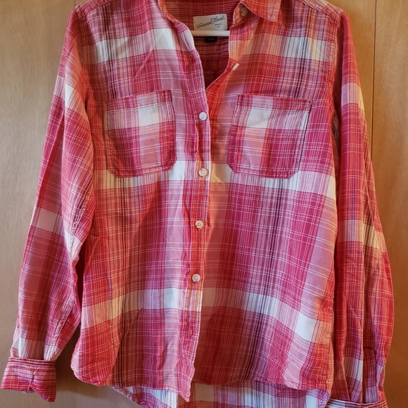Universal Thread Red and White Plaid Blouse - Picture 1 of 1